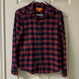 🌷3 for$25🌷Joe Fresh, US S, Red & Black Plaid Flannel Button Down Shirt